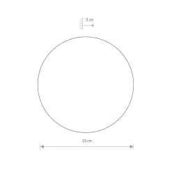 Kinkiet RING Czarny 7W LED 3000K IP20 15cm