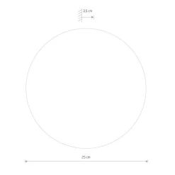 Kinkiet RING WOOD Złoty 10W LED 3000K IP20 25cm