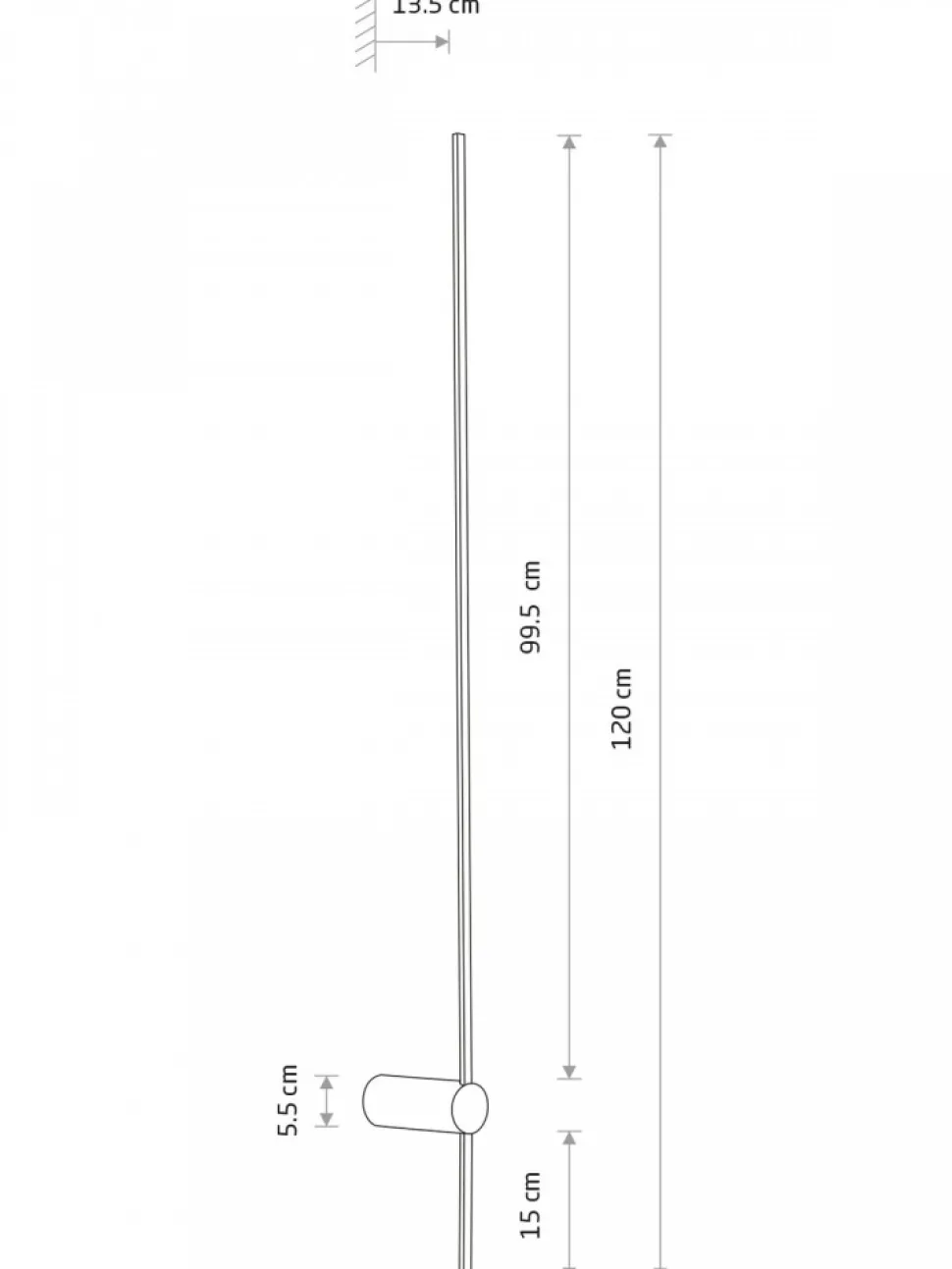 Kinkiet SABER LED L biały 16W 4000K