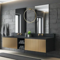 Kinkiet SATURNO Złoty 46W LED 80cm