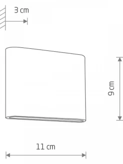 Kinkiet SEMI LED S mosiądz 2x3W IP54 3000K