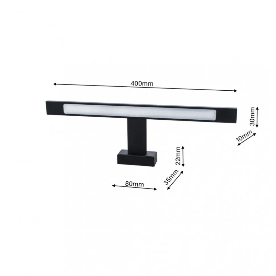 Kinkiet SHINE BLACK 40cm 7W LED