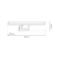 Kinkiet SHINE CHROME 30cm 7W LED