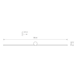 Kinkiet SPIN Czarny 14W LED 4000K 99cm