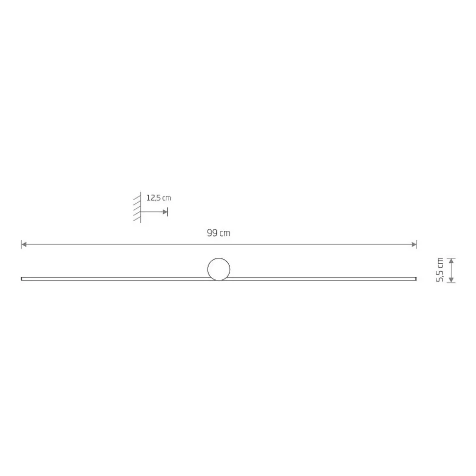Kinkiet SPIN Czarny 14W LED 4000K 99cm