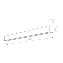 Kinkiet STRAIGHT Biały 1xT8 22W LED 3000K 122cm