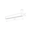 Kinkiet STRAIGHT Grafitowy 1xT8 16W LED 3000K 92cm