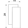 Kinkiet WALL L Czarny 2xG9