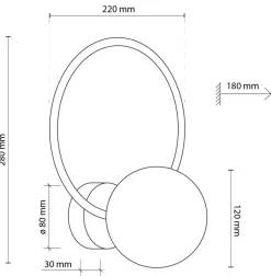 Kinkiet ANABELLE Brązowy Szklany Klosz 1xG9 * TK Lighting Discount