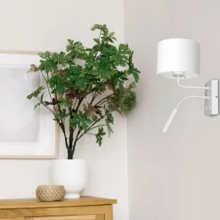 Kinkiet ARDEN Biały Abażur 1xE27+G9 * Luminex New