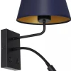 Kinkiet ARDEN Niebieski Złoty Abażur Stożek 1xE27+G9 * Luminex Discount