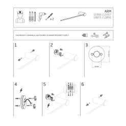 Kinkiet ARM Czarny 14W LED 3000K 105cm * Nowodvorski Sale