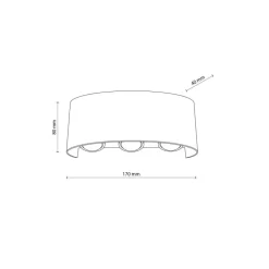 Kinkiet ARROW czarny 6xLED IP 54 * TK Lighting Best