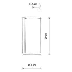 Kinkiet Łazienkowy PALMAS Srebrny 15W LED 4000K IP44 * Nowodvorski Online