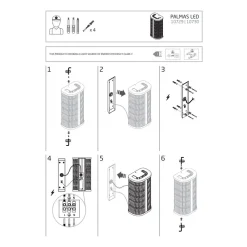 Kinkiet Łazienkowy PALMAS Srebrny 15W LED 4000K IP44 * Nowodvorski Online