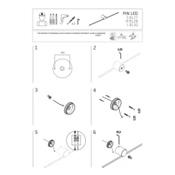 Kinkiet Łazienkowy PIN Czarny 15W LED 4000K IP44 121cm * Nowodvorski Clearance