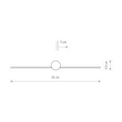 Kinkiet Łazienkowy PIN Czarny 6W LED 4000K IP44 61cm * Nowodvorski Best