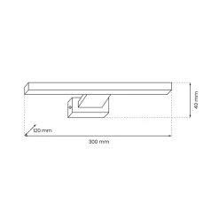 Kinkiet łazienkowy SHINE 30cm 7W LED * Eko-light Best