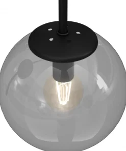 Kinkiet CAMBRIDGE Czarny Szklany Klosz 1xE14 * Luminex Clearance