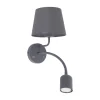 Kinkiet ścienny MAJA Szary Abażur 1xE27 + GU10 * TK Lighting New