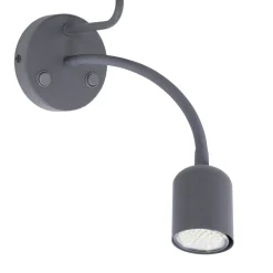 Kinkiet ścienny MAJA Szary Abażur 1xE27 + GU10 * TK Lighting New