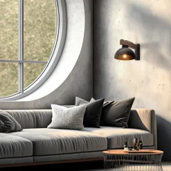 Kinkiet ścienny OSLO Orzech Metalowy Klosz 1xE27 * TK Lighting Discount
