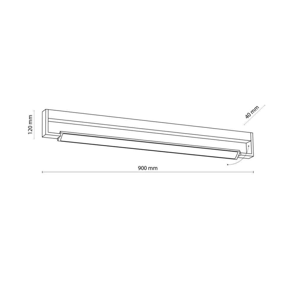 Kinkiet DEKSTER Biały LED 36W IP44 * TK Lighting Best