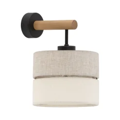 Kinkiet ECO Beżowy Szary Abażur 1xE27 * TK Lighting Hot