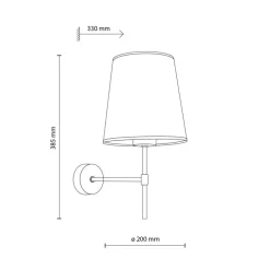 Kinkiet ELIZABETH sabia beżowy 1xE27 * TK Lighting Hot