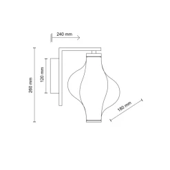 Kinkiet ELVA czarny 1xLED * TK Lighting Outlet