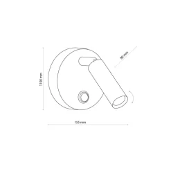 Kinkiet ENZO czarny 1xG9 z wyłącznikiem * TK Lighting Discount