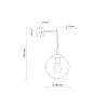 Kinkiet ESME Topaz Szklany Klosz 1xE27 * TK Lighting Outlet