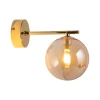 Kinkiet ESTERA Złoty Szklany Klosz 1xG9 * TK Lighting Outlet