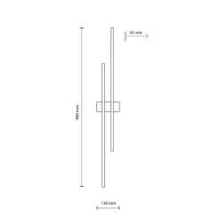 Kinkiet FLASH czarny 2xLED * TK Lighting Sale
