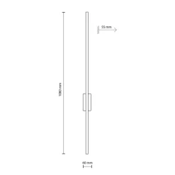 Kinkiet FLASH czarny 1xLED 108 cm * TK Lighting Clearance