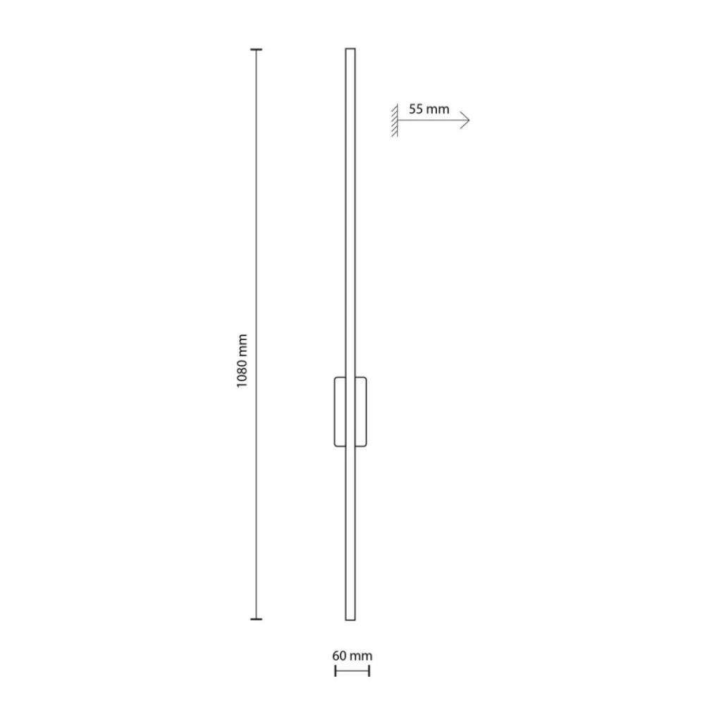 Kinkiet FLASH czarny 1xLED 108 cm * TK Lighting Clearance