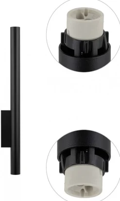 Kinkiet FOURTY XL Czarny 1xGU10 R35 * Nowodvorski Outlet