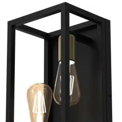 Kinkiet FRAME Czarny Złoty 2xE27 * Luminex New