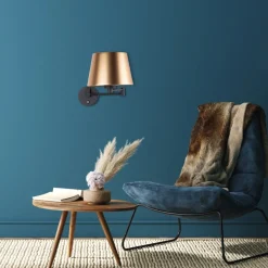 Kinkiet GLORY Czarny Złoty Abażur 1xE27 * TK Lighting Clearance