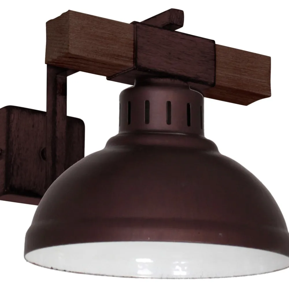 Kinkiet HAKON Ciemny Brąz Metalowy Klosz 1xE27 * Luminex Sale
