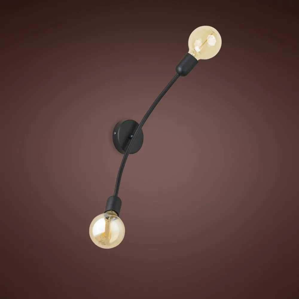 Kinkiet HELIX Czarny Loft 2xE27 * TK Lighting Online