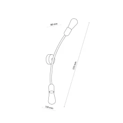 Kinkiet HELIX Złoty Loft 2xE27 * TK Lighting Outlet