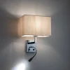 Kinkiet HOTEL MOOD kremowy z włącznikiem 1xLED 1xE27 * Nowodvorski