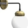 Kinkiet HYDRO Złoty Biały Szklany Klosz 1xE14 * Luminex Sale