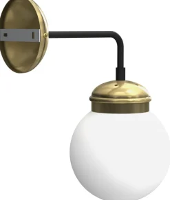 Kinkiet HYDRO Złoty Biały Szklany Klosz 1xE14 * Luminex Sale