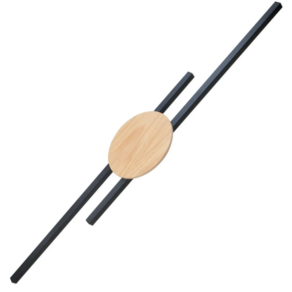 Kinkiet JAVA Czarny Drewno 2x24W LED 86cm * TK Lighting Discount