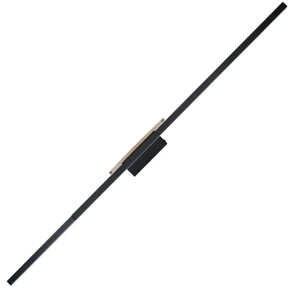 Kinkiet JAVA Czarny Drewno 2x24W LED 86cm * TK Lighting Discount