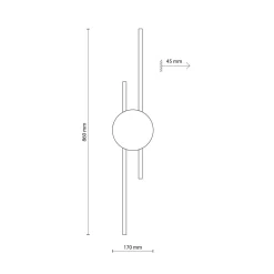 Kinkiet JAVA Czarny Drewno 2x24W LED 86cm * TK Lighting Discount
