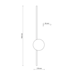 Kinkiet JAVA II Czarny Drewno 36W LED 93cm * TK Lighting Clearance