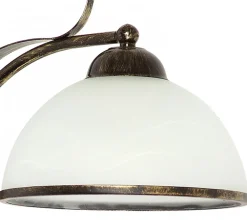 Kinkiet KORFU Brązowy Złoty Szklany Klosz 1xE27 * Luminex Sale